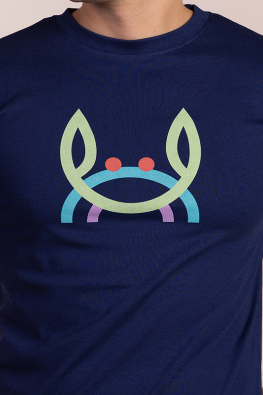 Camiseta Cangrejito Multicolor Azul Indigo | Mykonos