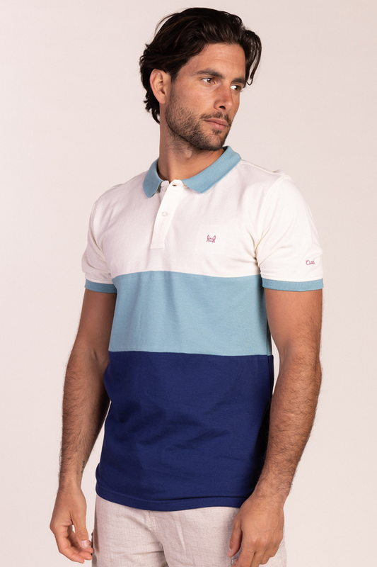 Polo Tricolor Turquesa | Lyon