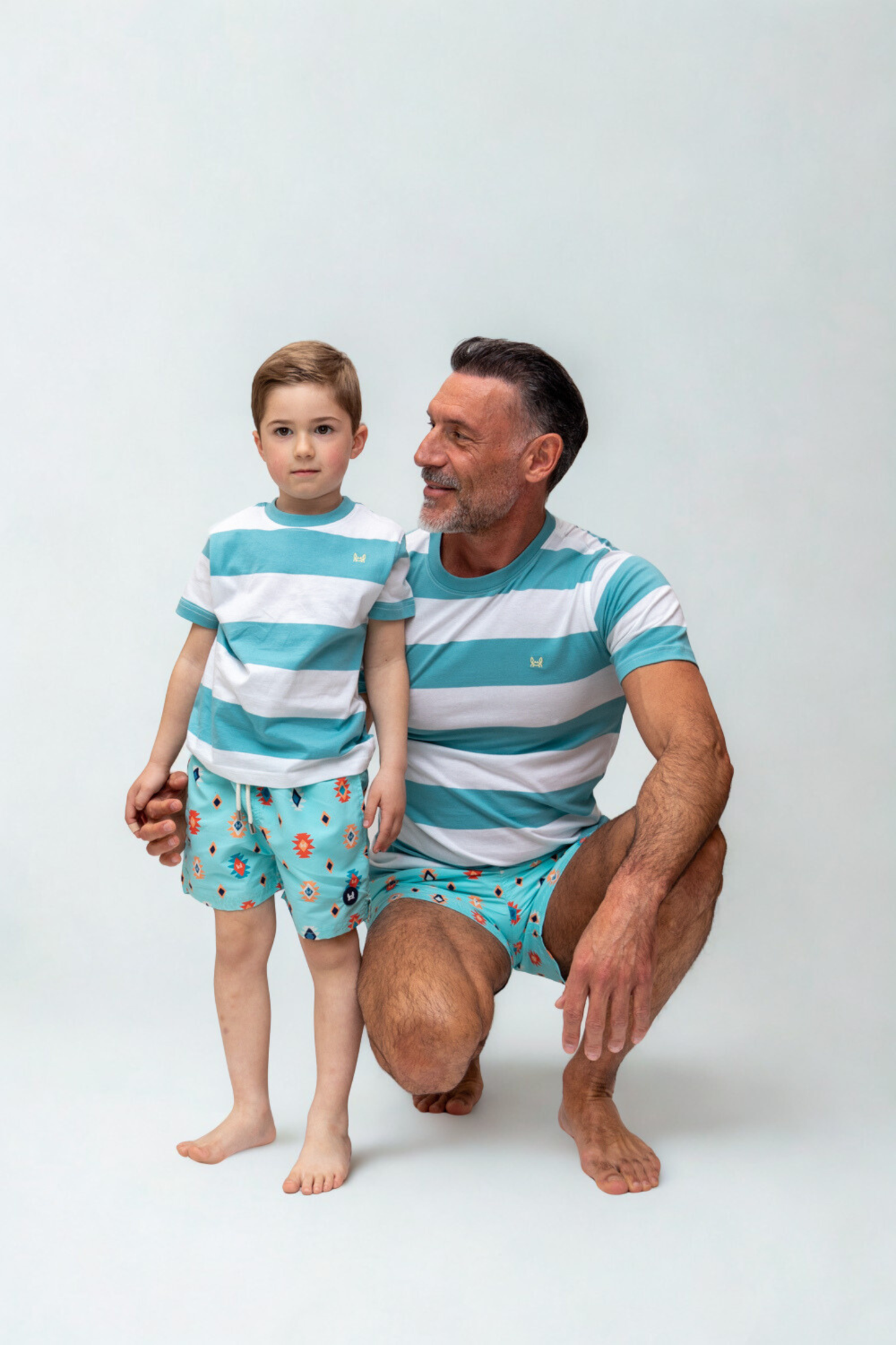 Camiseta Infantil Rayas Turquesa | Monaco