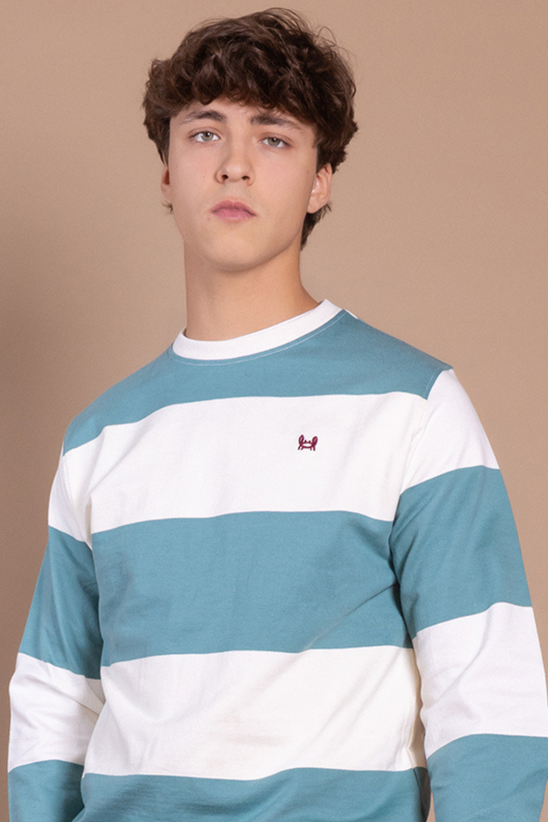 Sudadera Rayas Verde Azulado | Milán