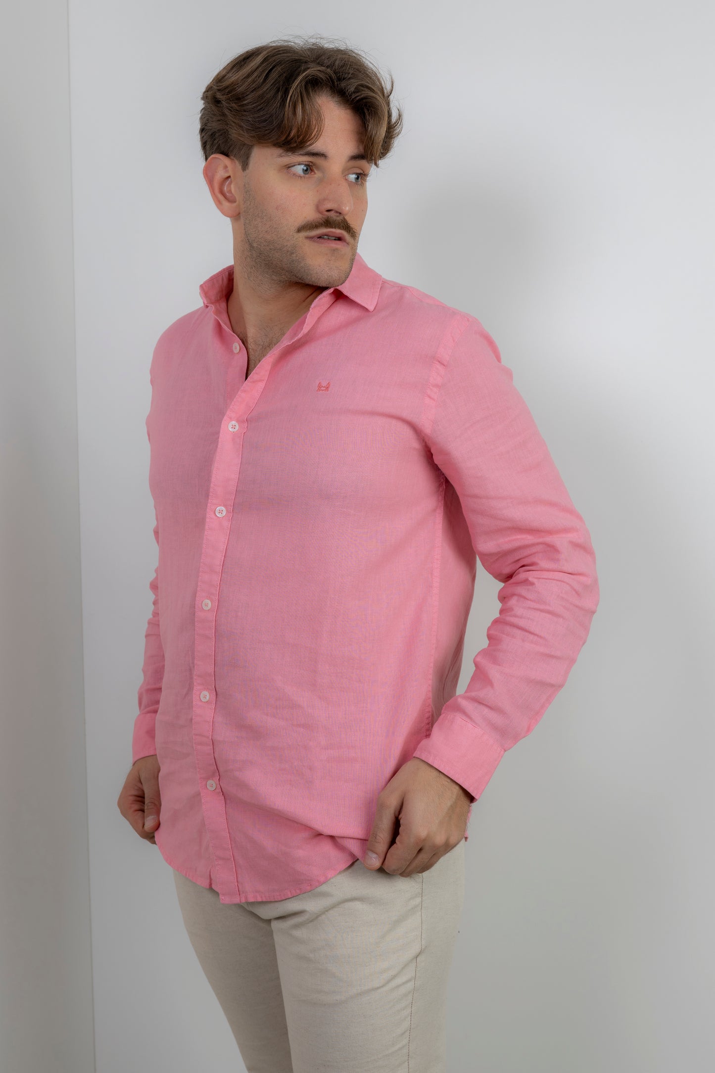 Camisa Lino Rosa | Capri