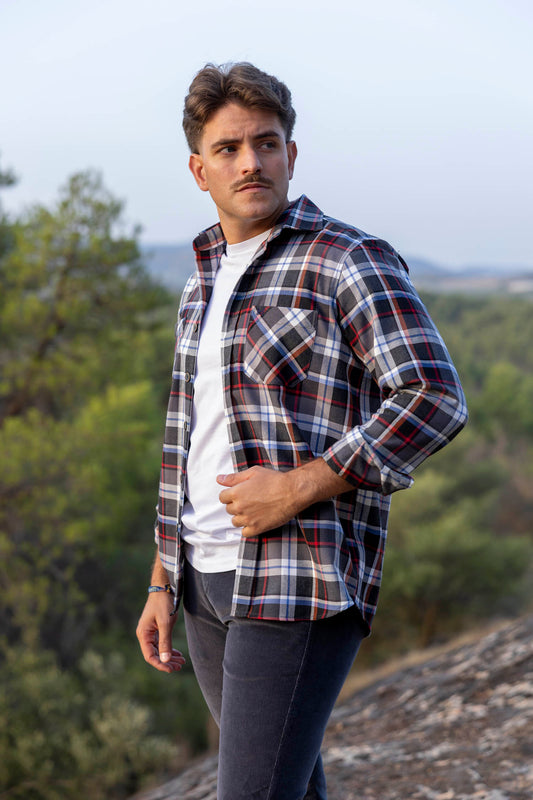 Sobrecamisa Franela Gris | Soria