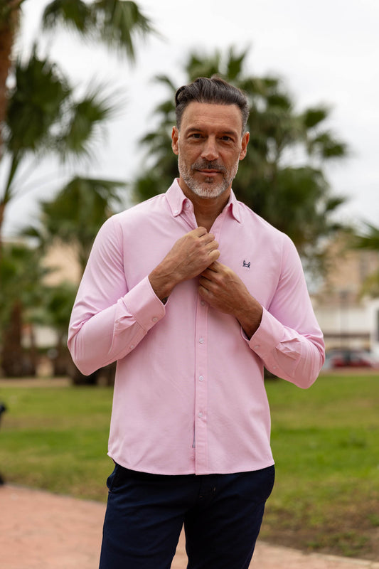 Camisa Lisa Oxford Rosa | Ronda