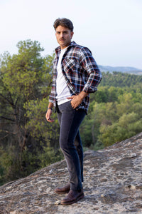 Pantalón Pana Gris Plomo