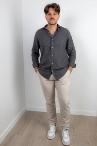Camisa Lino Gris Ceniza | Capri