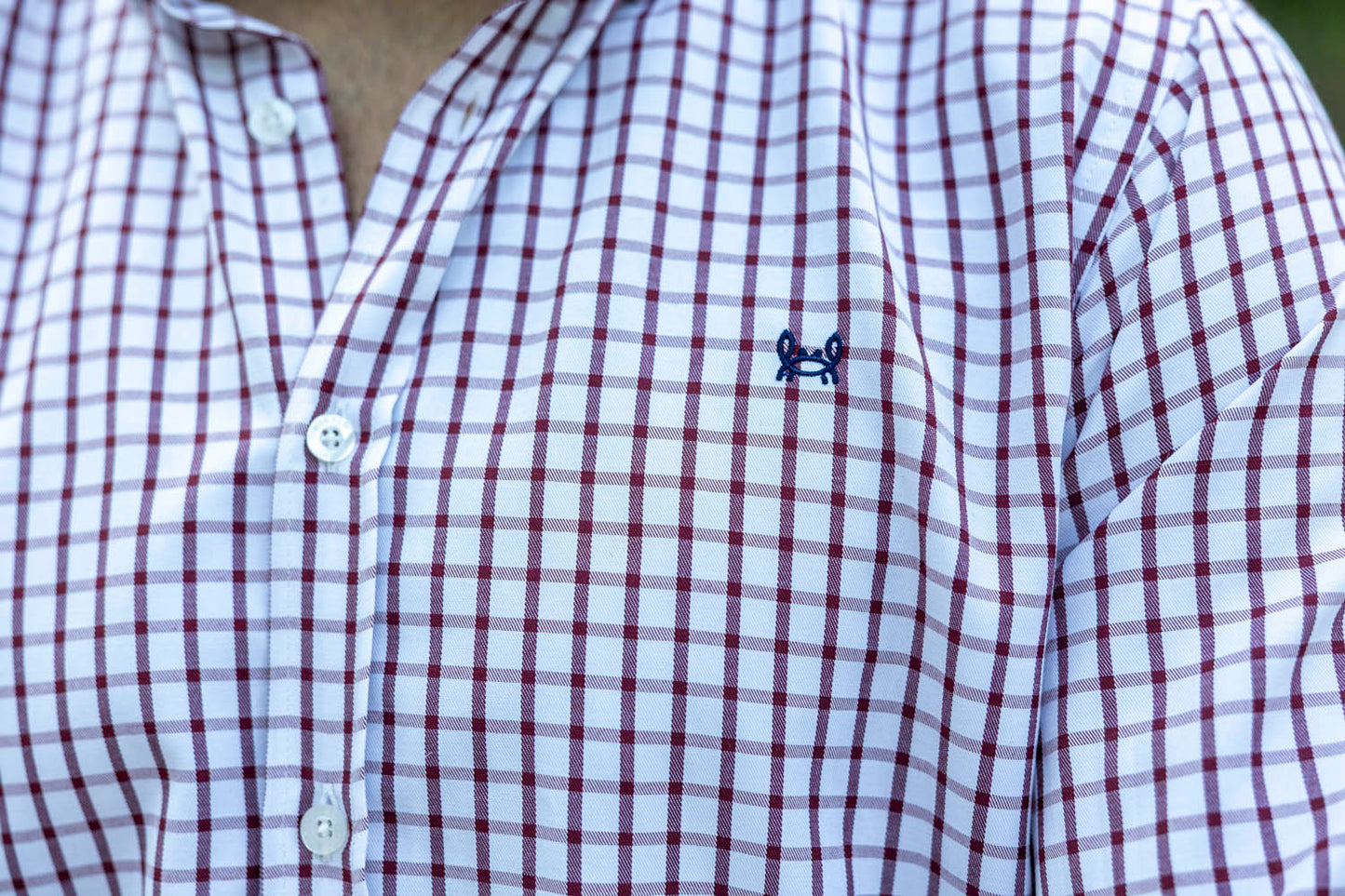 Camisa Cuadros Algodón Granate | Éibar