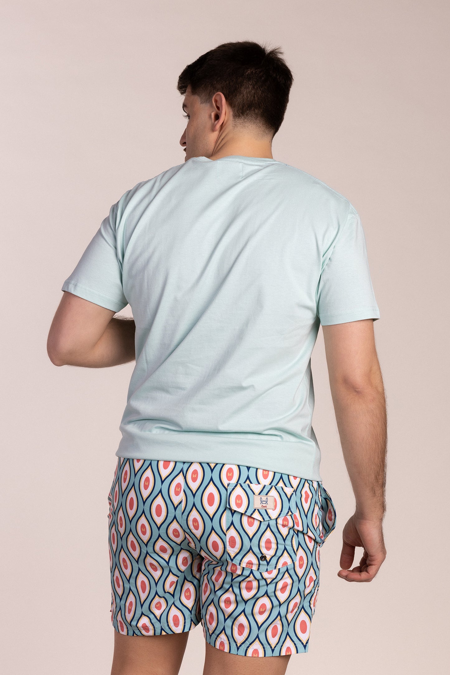 Camiseta Básica Manga Corta Verde Mar