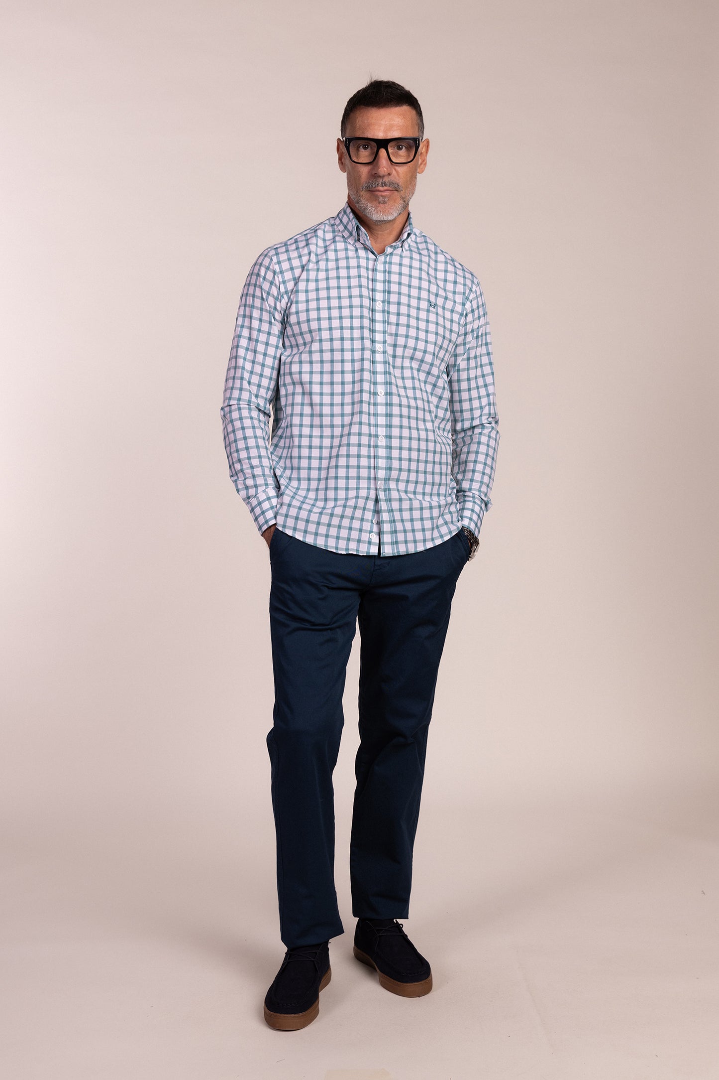 Camisa Cuadro Turquesa | Santoña