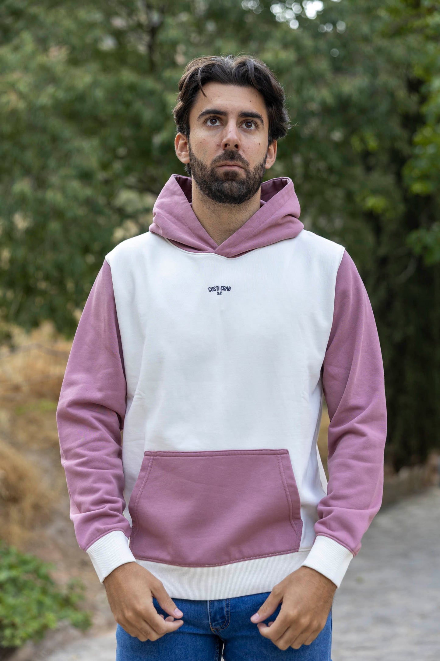 Sudadera Capucha Beige Rosa | Bali