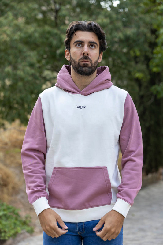 Sudadera Capucha Beige Rosa | Bali