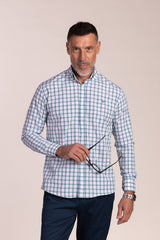 Camisa Cuadro Turquesa | Santoña