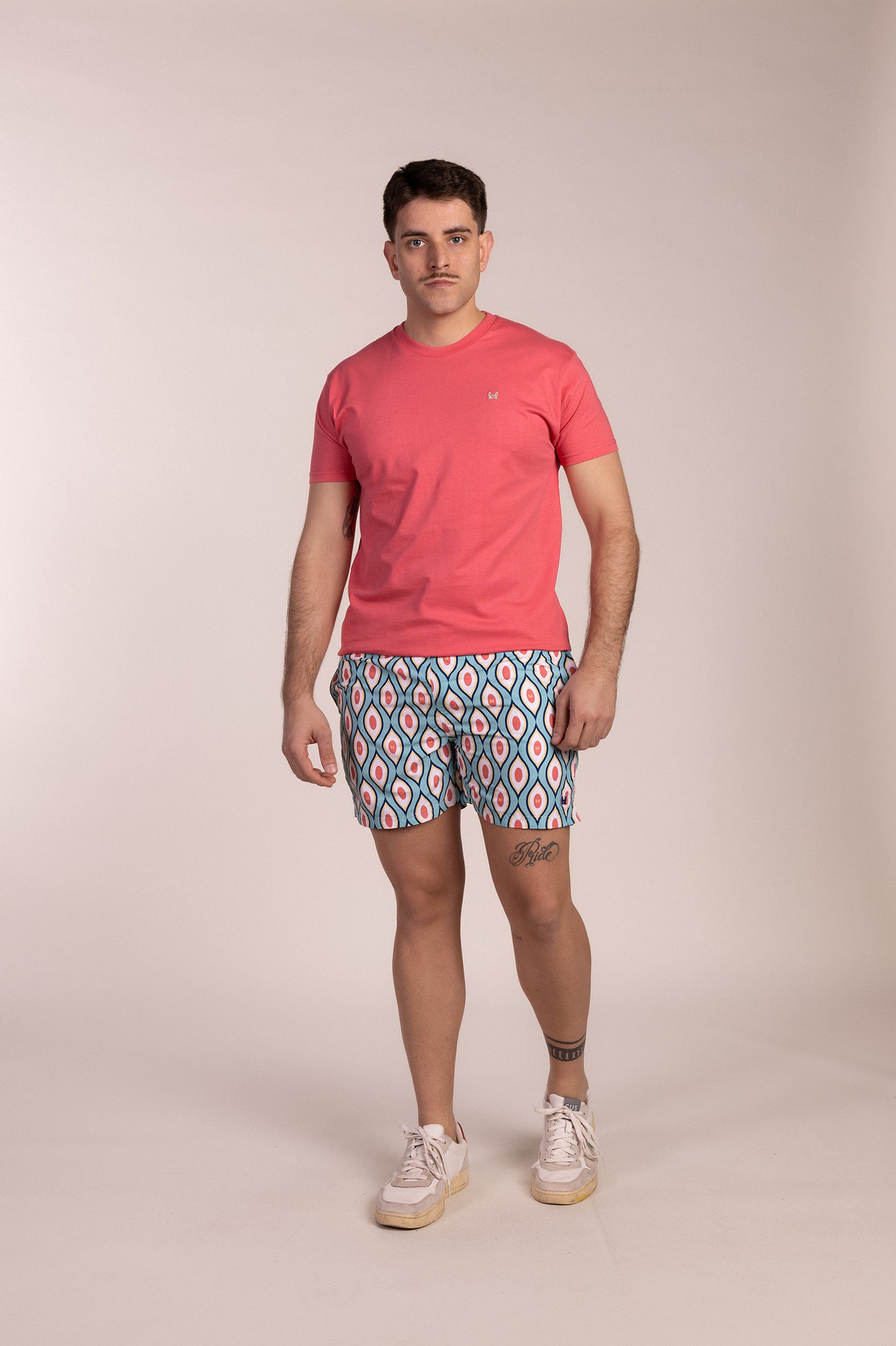 Camiseta Básica Manga Corta Rosa Francés