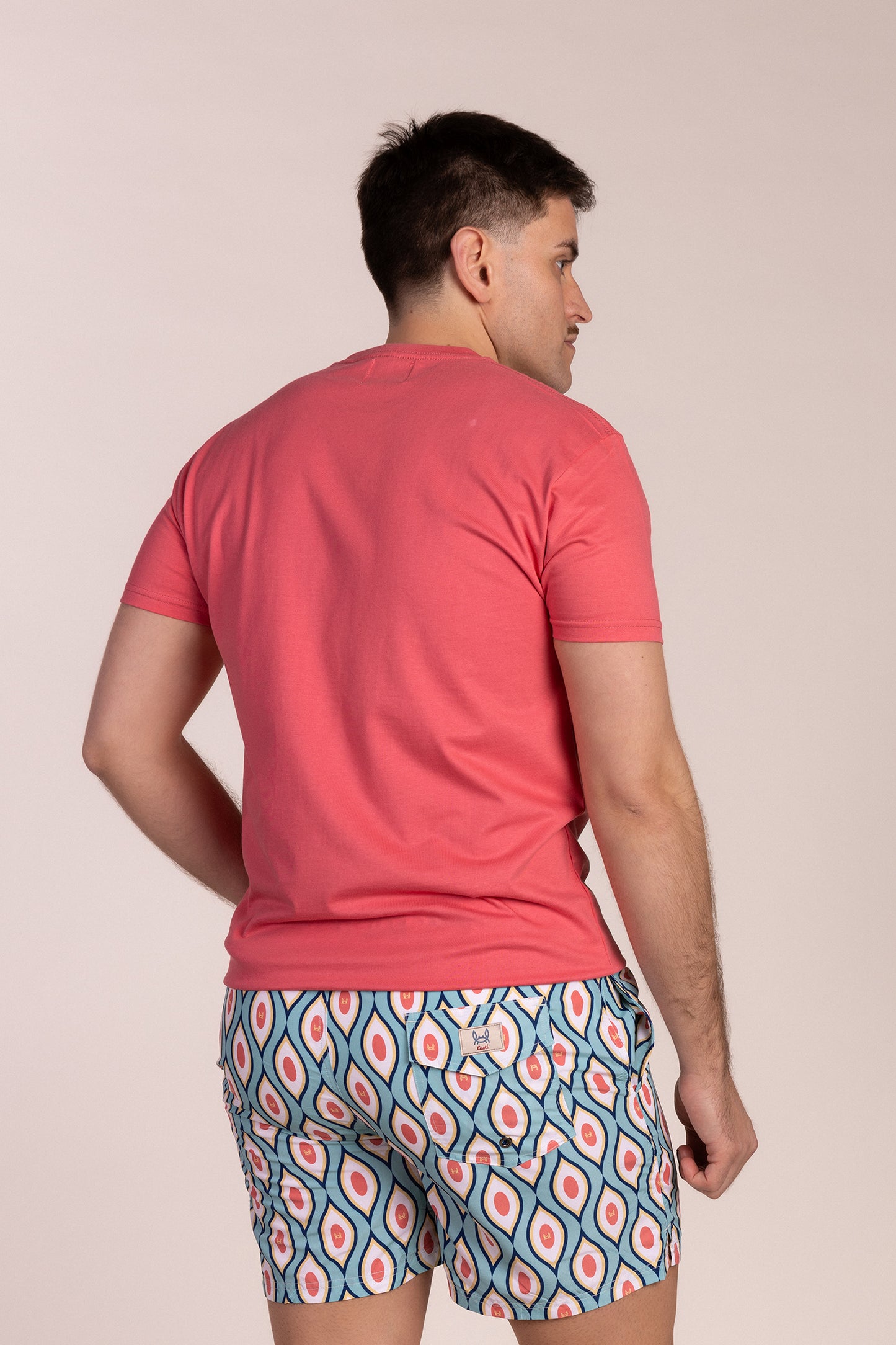 Camiseta Básica Manga Corta Rosa Francés