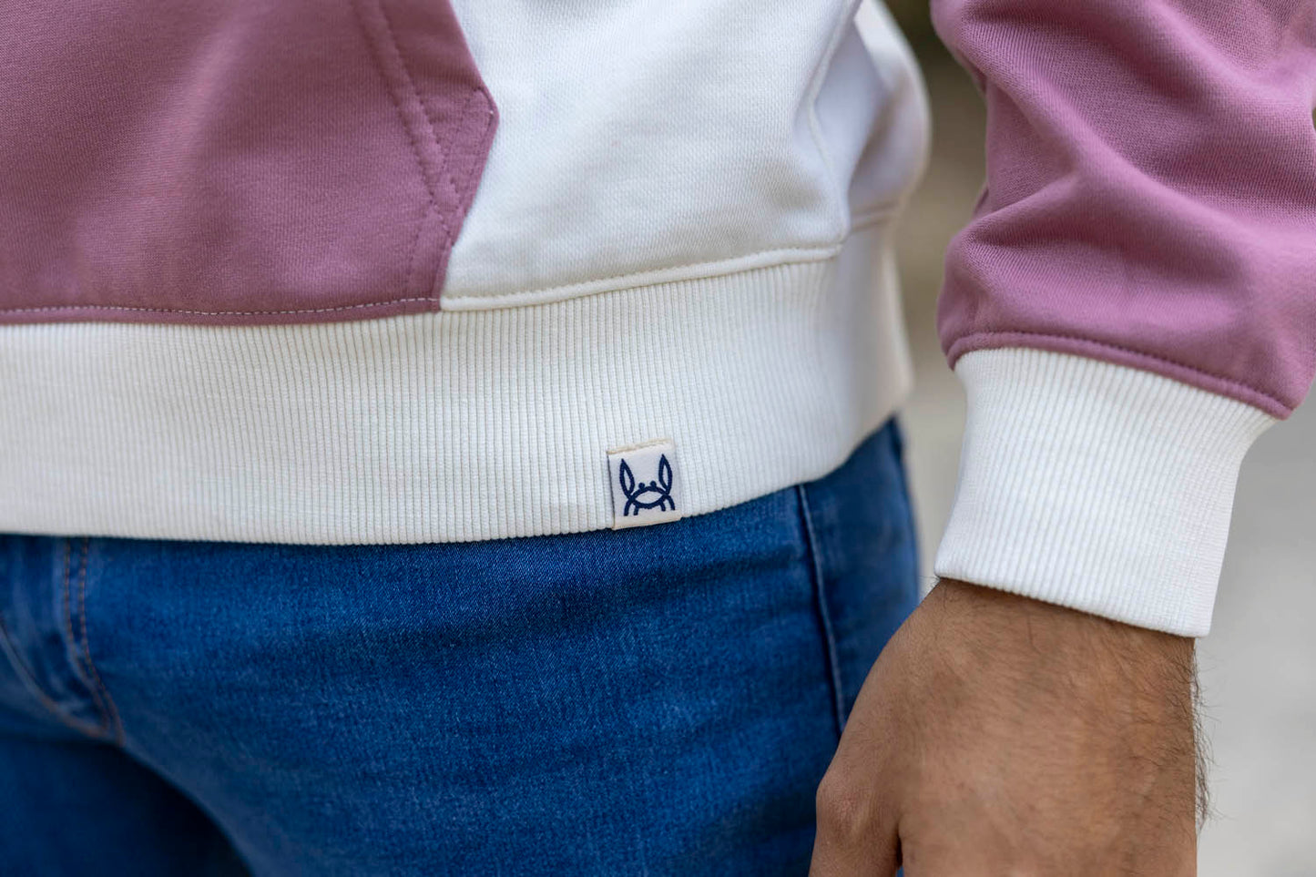 Sudadera Capucha Beige Rosa | Bali