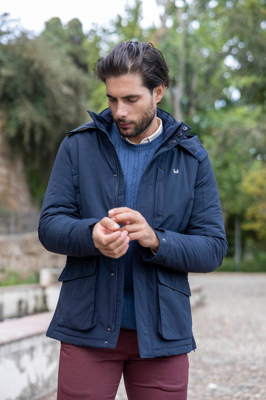 Parka Técnica Bolsillos Marino | Everest