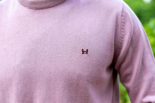 Jersey Básico Cuello Redondo Rosa