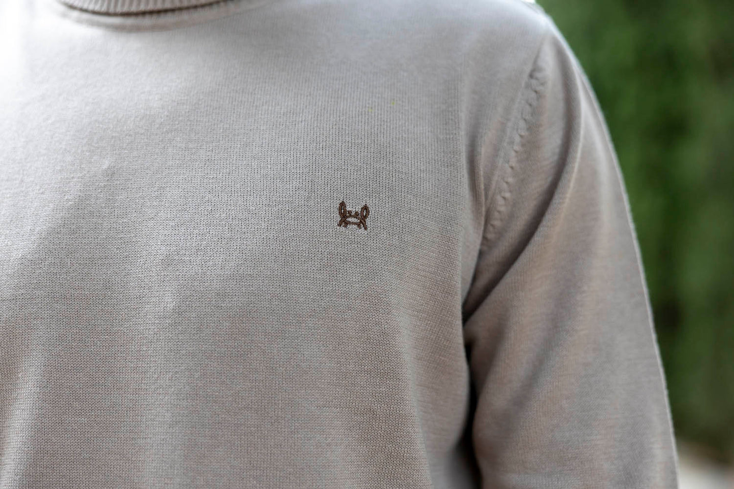 Jersey Cuello Vuelto Beige