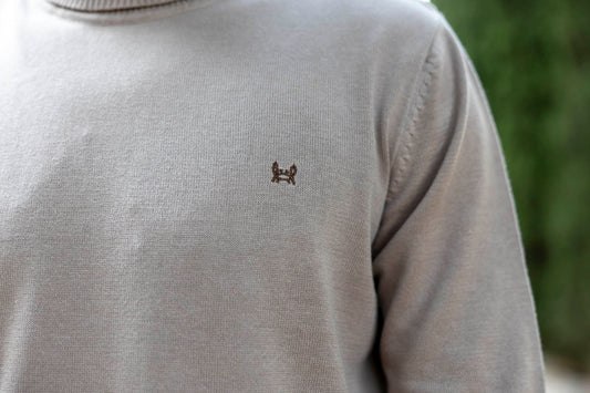Jersey Cuello Vuelto Beige