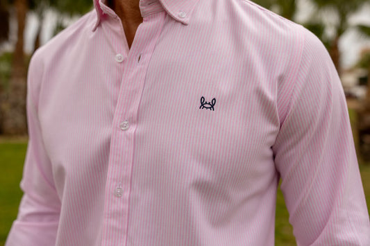 Camisa Rayas Oxford Rosa | Córdoba