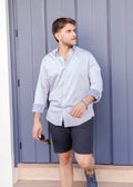 Camisa Lyocell Azul Grisaceo | Aguadulce