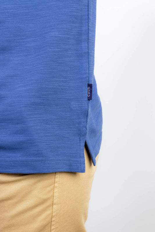 Polo Estructura Piqué Azul Indigo | Adrián