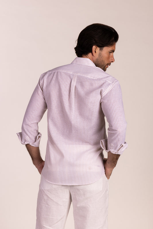 Camisa Lino Raya Beige | Ubrique
