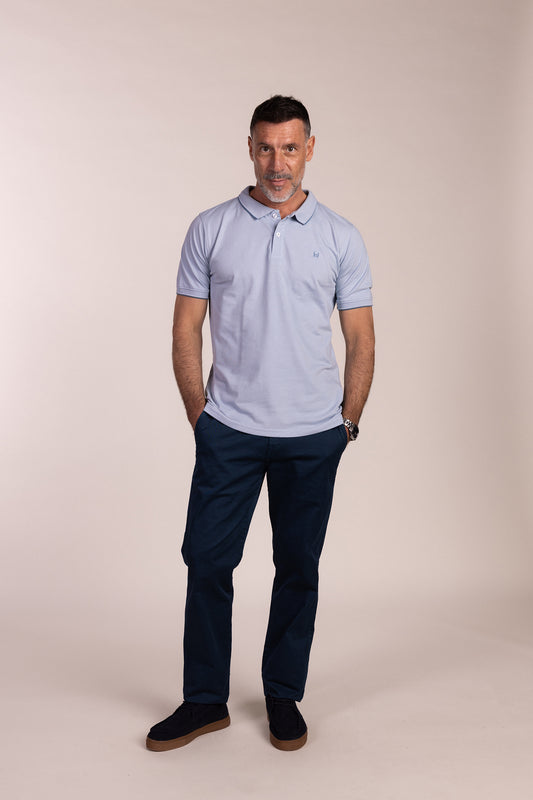 Polo Elástico Azul Celeste