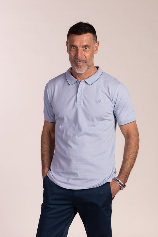 Polo Elástico Azul Celeste