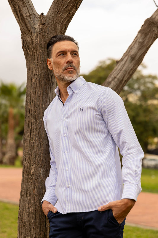 Camisa Rayas Oxford Azul Marino | Córdoba