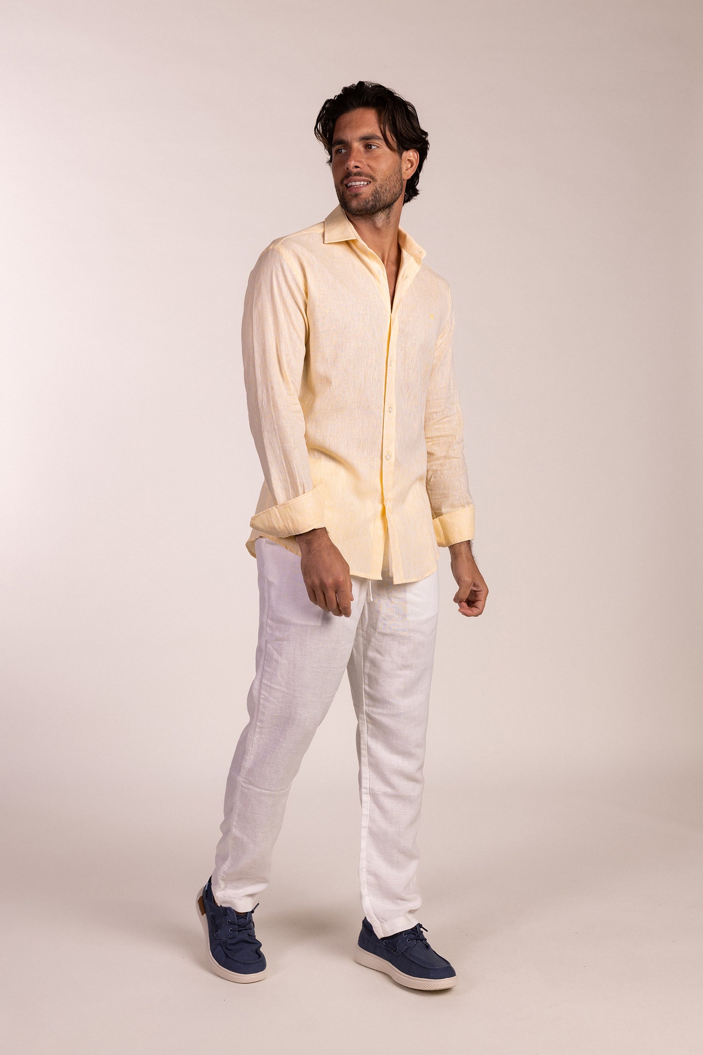 Camisa Lino Amarilla | Ibiza