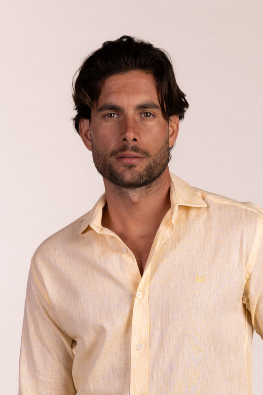 Camisa Lino Amarilla | Ibiza