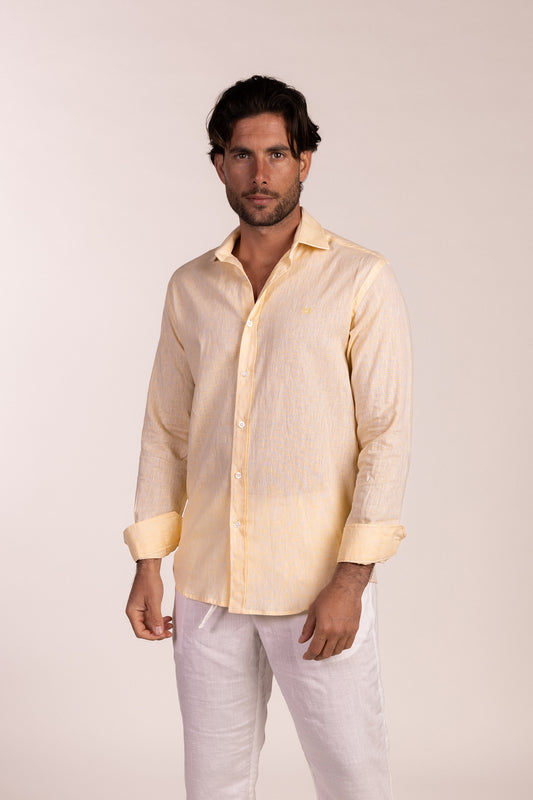Camisa Lino Amarilla | Ibiza