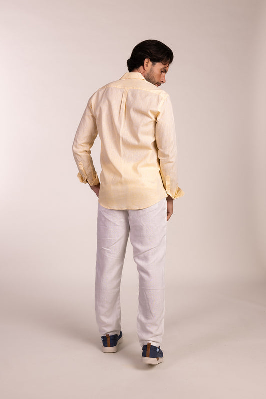 Camisa Lino Amarilla | Ibiza