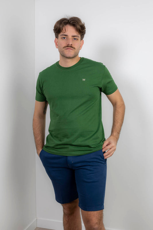 Camiseta Básica Verde Botella