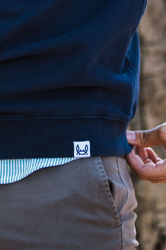 Sudadera Tacto Melocotón | Azul Marino