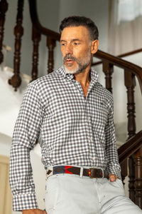Camisa Villela Cuadro Gris | Grecia
