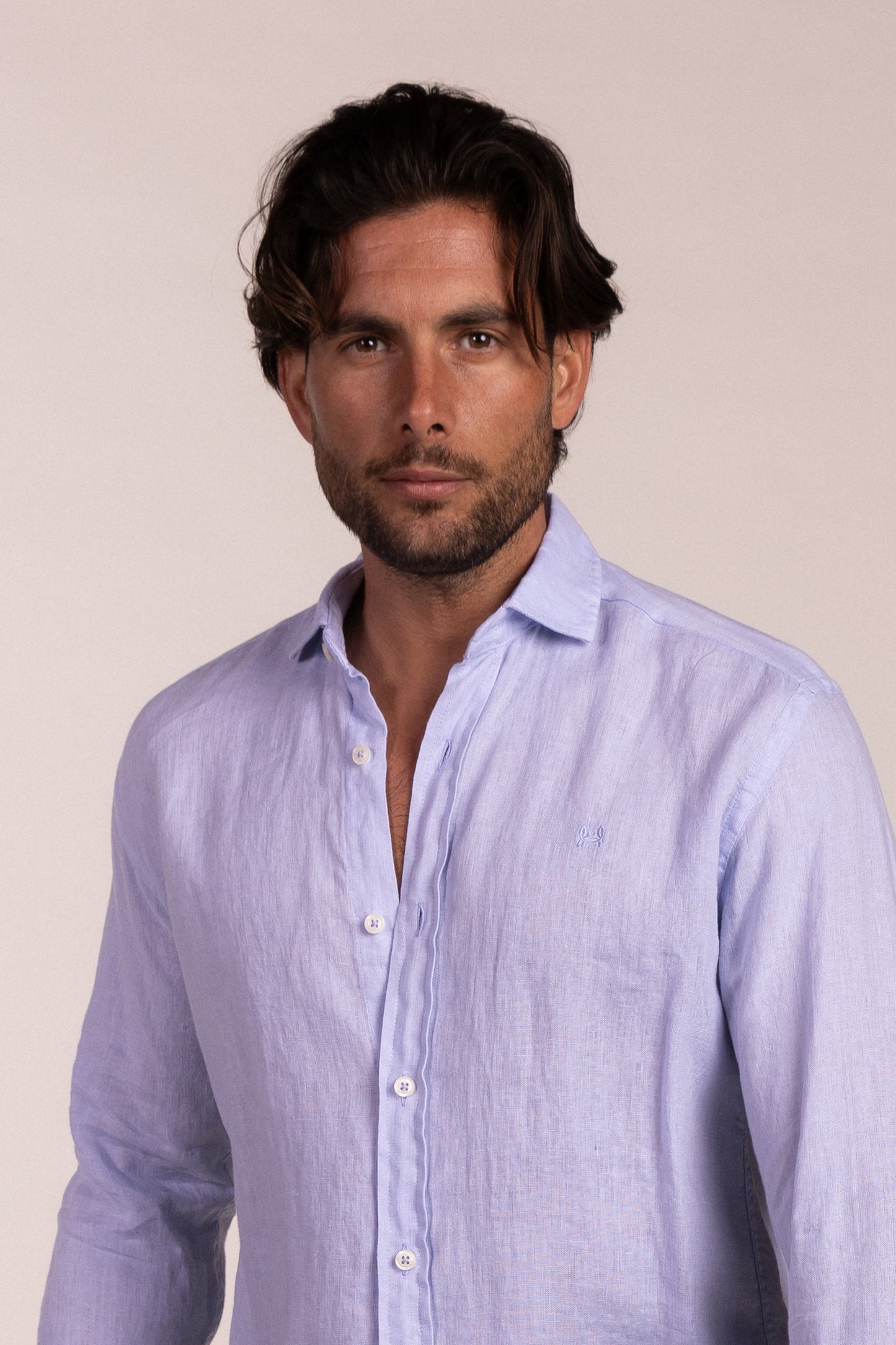 Camisa Lino Celeste | Lanzarote