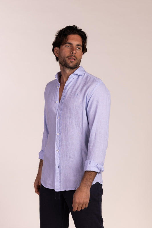 Camisa Lino Celeste | Lanzarote