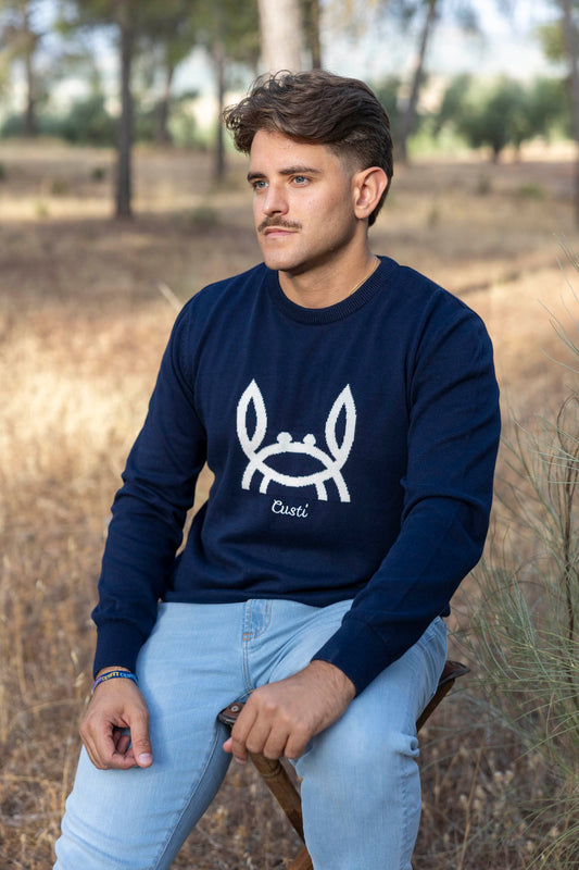 Jersey Cangrejito Intarsia Marino