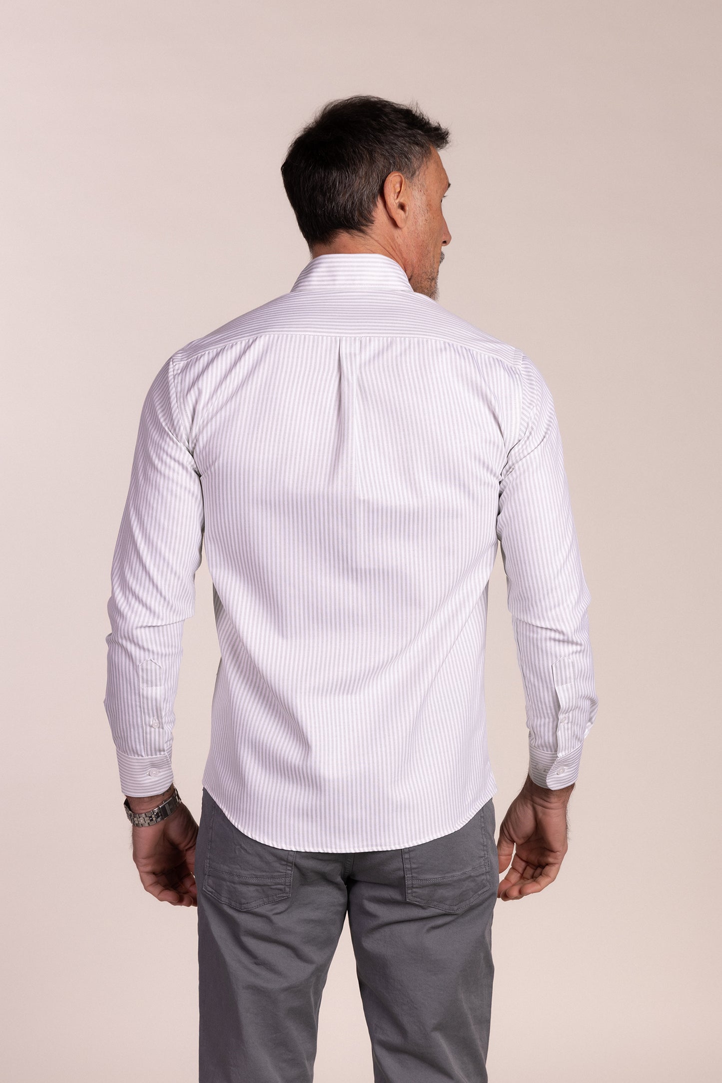 Camisa Rayas Oxford Manzana | Lucena