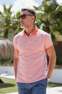 Polo Estructura Jacquard Naranja | Denis