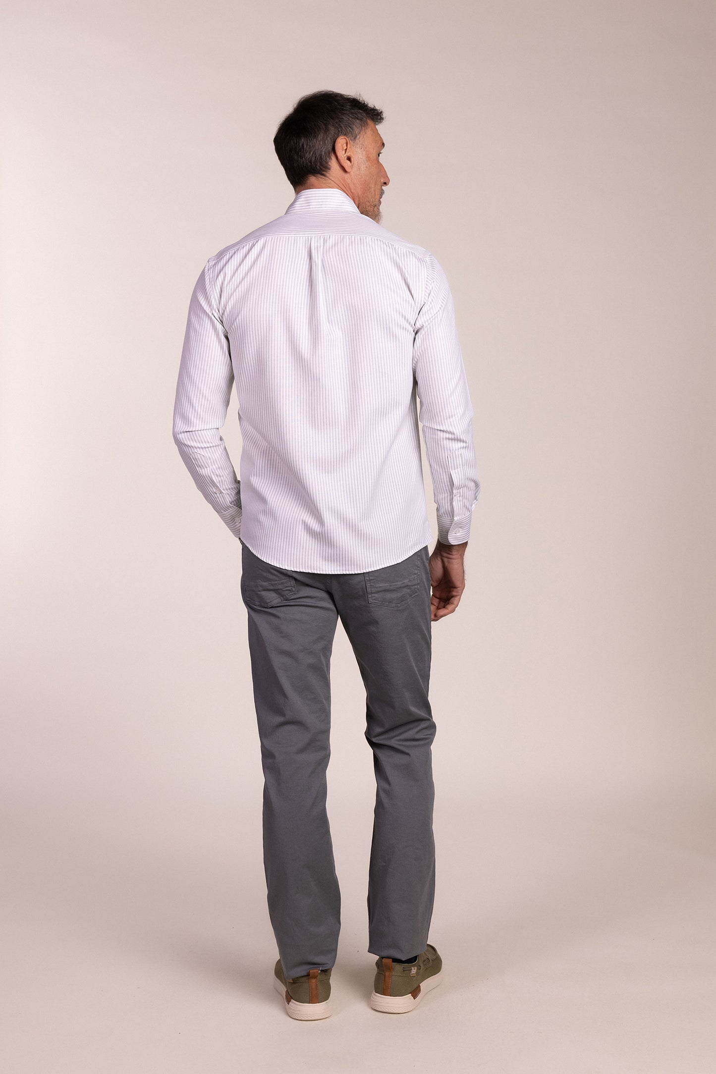Camisa Rayas Oxford Manzana | Lucena