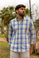 Camisa Lino Cuadro Amarillo | Tenerife