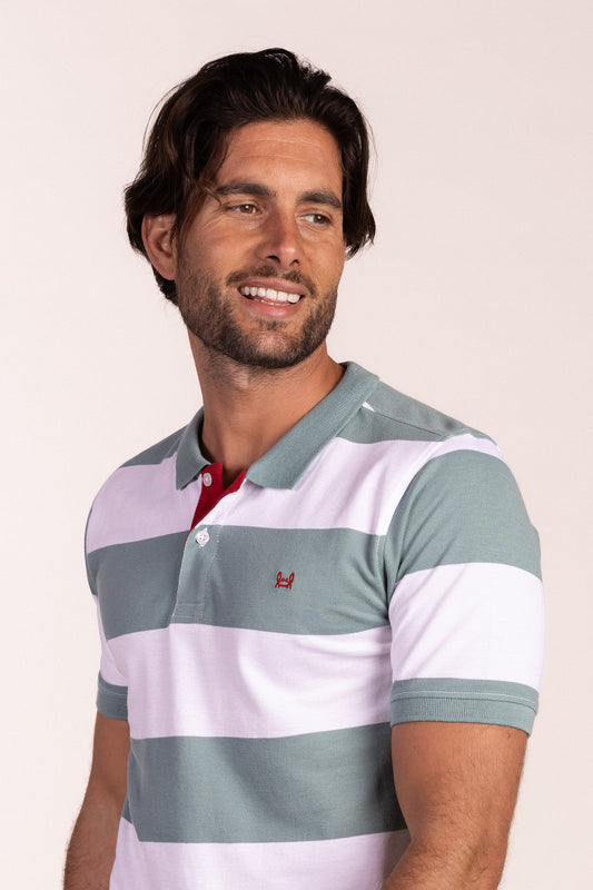 Polo Rayas Verde Azulado | Monaco