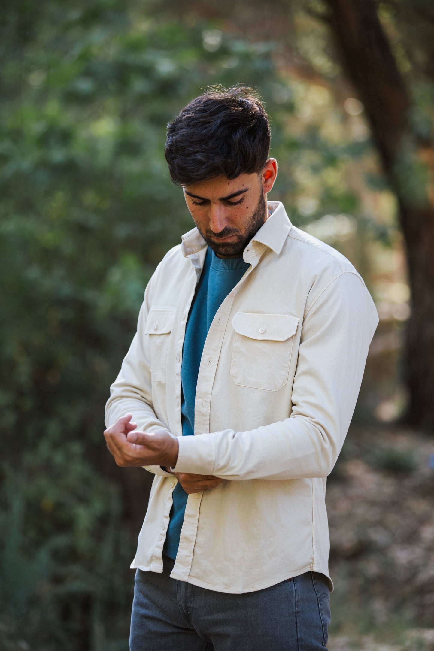 Chaqueta Denim Beige