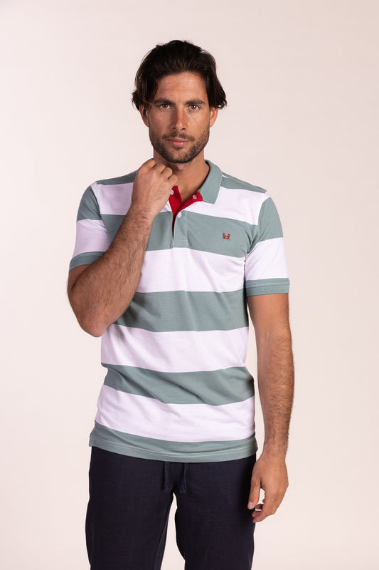Polo Rayas Verde Azulado | Monaco