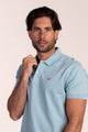 Polo Básico Manga Corta Azul Agua