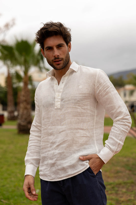 Polera Lino Blanco