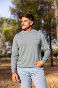 Jersey Básico Cuello Redondo Acero