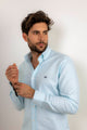 Camisa Rayas Oxford Turquesa | Sevilla